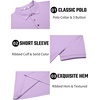 image:imageCOOFANDY Mens Textured Polo Shirts Short Sleeve Slim Fit Casual Button Polo TShirt Summer Collared Golf ShirtPurple