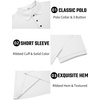 image:imageCOOFANDY Mens Textured Polo Shirts Short Sleeve Slim Fit Casual Button Polo TShirt Summer Collared Golf ShirtWhite