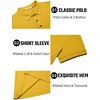 image:imageCOOFANDY Mens Textured Polo Shirts Short Sleeve Slim Fit Casual Button Polo TShirt Summer Collared Golf ShirtYellow