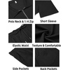 image:imageCOOFANDY Mens Tracksuit Casual 2 Piece Quarter Zip Polo Shirt and Shorts Set Athletic Jogging Sports OutfitsBlack