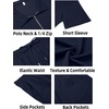 image:imageCOOFANDY Mens Tracksuit Casual 2 Piece Quarter Zip Polo Shirt and Shorts Set Athletic Jogging Sports OutfitsDark Blue