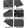 image:imageCOOFANDY Mens Tracksuit Casual 2 Piece Quarter Zip Polo Shirt and Shorts Set Athletic Jogging Sports OutfitsDark Grey