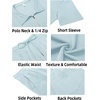 image:imageCOOFANDY Mens Tracksuit Casual 2 Piece Quarter Zip Polo Shirt and Shorts Set Athletic Jogging Sports OutfitsLight Blue