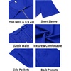 image:imageCOOFANDY Mens Tracksuit Casual 2 Piece Quarter Zip Polo Shirt and Shorts Set Athletic Jogging Sports OutfitsSapphire