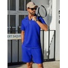 image:imageCOOFANDY Mens Tracksuit Casual 2 Piece Quarter Zip Polo Shirt and Shorts Set Athletic Jogging Sports OutfitsSapphire