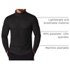 image:imageCOOFANDY Mens Turtleneck T Shirt Long Sleeve Pullover Sweater Slim Fit Lightweight Thermal Undershirt TopsBlack