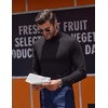 image:imageCOOFANDY Mens Turtleneck T Shirt Long Sleeve Pullover Sweater Slim Fit Lightweight Thermal Undershirt TopsBlack