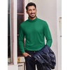 image:imageCOOFANDY Mens Turtleneck T Shirt Long Sleeve Pullover Sweater Slim Fit Lightweight Thermal Undershirt TopsGreen