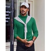 image:imageCOOFANDY Mens Turtleneck T Shirt Long Sleeve Pullover Sweater Slim Fit Lightweight Thermal Undershirt TopsGreen
