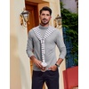 image:imageCOOFANDY Mens Turtleneck T Shirt Long Sleeve Pullover Sweater Slim Fit Lightweight Thermal Undershirt TopsLight Grey