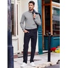 image:imageCOOFANDY Mens Turtleneck T Shirt Long Sleeve Pullover Sweater Slim Fit Lightweight Thermal Undershirt TopsLight Grey