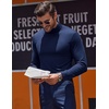 image:imageCOOFANDY Mens Turtleneck T Shirt Long Sleeve Pullover Sweater Slim Fit Lightweight Thermal Undershirt TopsNavy Blue