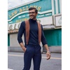 image:imageCOOFANDY Mens Turtleneck T Shirt Long Sleeve Pullover Sweater Slim Fit Lightweight Thermal Undershirt TopsNavy Blue