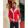 image:imageCOOFANDY Mens Turtleneck T Shirt Long Sleeve Pullover Sweater Slim Fit Lightweight Thermal Undershirt TopsRed