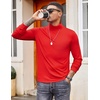 image:imageCOOFANDY Mens Turtleneck T Shirt Long Sleeve Pullover Sweater Slim Fit Lightweight Thermal Undershirt TopsRed