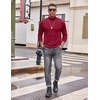image:imageCOOFANDY Mens Turtleneck T Shirt Long Sleeve Pullover Sweater Slim Fit Lightweight Thermal Undershirt TopsWine Red