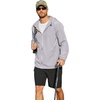 image:imageCOOFANDY Mens UV Protective Hoodie Jacket UPF 50 Fishing Hiking Performance Zip Sun Shirt Men Light Grey L