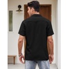 image:imageCOOFANDY Mens Vintage Bowling Shirt Short Sleeve Button Down Summer Cuba Beach ShirtsBlack White
