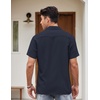 image:imageCOOFANDY Mens Vintage Bowling Shirt Short Sleeve Button Down Summer Cuba Beach ShirtsBlue Light Blue