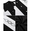 image:imageCOOFANDY Mens Vintage Bowling Shirt Short Sleeve Button Down Summer Cuba Beach ShirtsBowling Black White