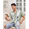 image:imageCOOFANDY Mens Vintage Bowling Shirt Short Sleeve Button Down Summer Cuba Beach ShirtsBowling Green White