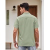 image:imageCOOFANDY Mens Vintage Bowling Shirt Short Sleeve Button Down Summer Cuba Beach ShirtsBowling Green White