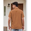 image:imageCOOFANDY Mens Vintage Bowling Shirt Short Sleeve Button Down Summer Cuba Beach ShirtsBrown Black