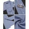 image:imageCOOFANDY Mens Vintage Bowling Shirt Short Sleeve Button Down Summer Cuba Beach ShirtsLight Blue Black