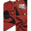 image:imageCOOFANDY Mens Vintage Bowling Shirt Short Sleeve Button Down Summer Cuba Beach ShirtsRed Black
