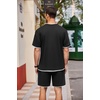 image:imageCOOFANDY Mens Waffle Shirt and Shorts Set 2 Piece Outfits Casual Summer Tracksuits Set with PocketsAblack