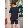 image:imageCOOFANDY Mens Waffle Shirt and Shorts Set 2 Piece Outfits Casual Summer Tracksuits Set with PocketsNavy Blue