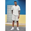 image:imageCOOFANDY Mens Waffle Shirt and Shorts Set 2 Piece Outfits Casual Summer Tracksuits Set with PocketsWhite
