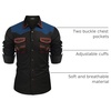 image:imageCOOFANDY Mens Western Cowboy Shirt Embroidered Long Sleeve Slim Fit Casual Cotton Button Down Hippie Shirts with PocketsBlack  Blue