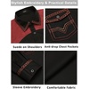 image:imageCOOFANDY Mens Western Cowboy Shirt Embroidered Long Sleeve Slim Fit Casual Cotton Button Down Hippie Shirts with PocketsBlack  Red