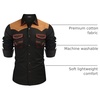 image:imageCOOFANDY Mens Western Cowboy Shirt Embroidered Long Sleeve Slim Fit Casual Cotton Button Down Hippie Shirts with PocketsBlack