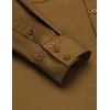 image:imageCOOFANDY Mens Western Cowboy Shirt Embroidered Long Sleeve Slim Fit Casual Cotton Button Down Hippie Shirts with PocketsBrown