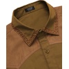 image:imageCOOFANDY Mens Western Cowboy Shirt Embroidered Long Sleeve Slim Fit Casual Cotton Button Down Hippie Shirts with PocketsBrown