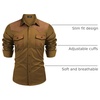 image:imageCOOFANDY Mens Western Cowboy Shirt Embroidered Long Sleeve Slim Fit Casual Cotton Button Down Hippie Shirts with PocketsBrown