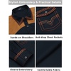 image:imageCOOFANDY Mens Western Cowboy Shirt Embroidered Long Sleeve Slim Fit Casual Cotton Button Down Hippie Shirts with PocketsNavy Blue