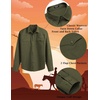 image:imageCOOFANDY Mens Western Cowboy Shirts Long Sleeve Cotton Casual Button Down Work Shirt with PocketsArmy Green