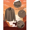 image:imageCOOFANDY Mens Western Cowboy Shirts Long Sleeve Cotton Casual Button Down Work Shirt with PocketsBrown