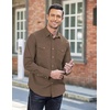 image:imageCOOFANDY Mens Western Cowboy Shirts Long Sleeve Cotton Casual Button Down Work Shirt with PocketsBrown