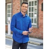 image:imageCOOFANDY Mens Western Cowboy Shirts Long Sleeve Cotton Casual Button Down Work Shirt with PocketsFrench Blue
