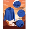 image:imageCOOFANDY Mens Western Cowboy Shirts Long Sleeve Cotton Casual Button Down Work Shirt with PocketsFrench Blue