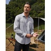 image:imageCOOFANDY Mens Western Cowboy Shirts Long Sleeve Cotton Casual Button Down Work Shirt with PocketsLight Grey