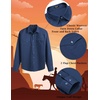 image:imageCOOFANDY Mens Western Cowboy Shirts Long Sleeve Cotton Casual Button Down Work Shirt with PocketsNavy Blue