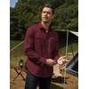 image:imageCOOFANDY Mens Western Cowboy Shirts Long Sleeve Cotton Casual Button Down Work Shirt with PocketsSolid Wine Red