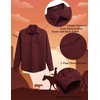 image:imageCOOFANDY Mens Western Cowboy Shirts Long Sleeve Cotton Casual Button Down Work Shirt with PocketsSolid Wine Red