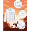 image:imageCOOFANDY Mens Western Cowboy Shirts Long Sleeve Cotton Casual Button Down Work Shirt with PocketsWhite