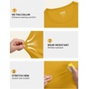 image:imageCOOFANDY Mens Workout TShirts 3 Pack Quick Dry Moisture Wicking Athletic Shirts Crew Neck T ShirtsZdeep GreyYellowBlue3 Pack
